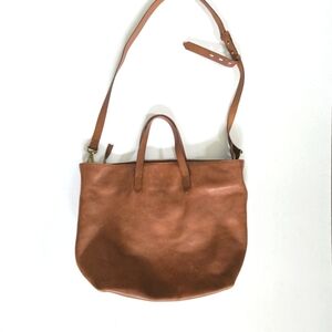 Madewell crossbody satchel - The Transport Satchel - cognac brown leather